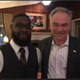 Booker Gainor, 27—Cairo, Ga.’s first black mayor—with Virginia Sen. Tim Kaine (Kurtis Edwards via Twitter)